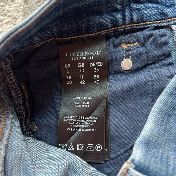 Liverpool Denim Mystic Blue Stretchy Pencil Skirt - Picture 5 of 5